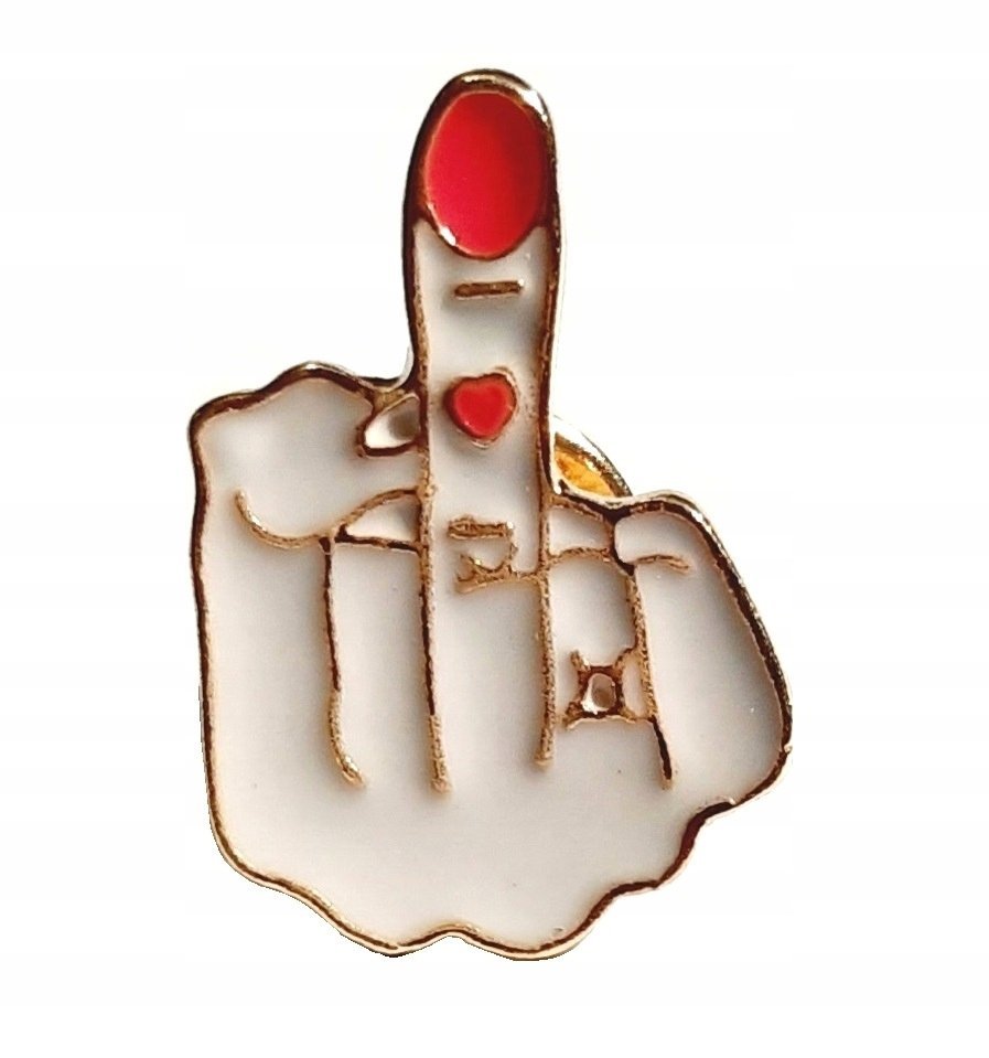PRZYPINKA, PIN, BROSZKA HIP-HOP - ŚRODKOWY PALEC - FUCK OFF