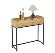 Konsola OMEGA z kolorze dąb naturalny z czarnymi elementami