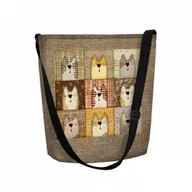 Torebki damskie - Sunlovers, Torba/listonoszka filcowa Funky, Koty Prexo, 32x25x10 cm - miniaturka - grafika 1