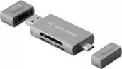 Czytniki kart pamięci - Czytnik JJC Czytnik kart pamięci JJC USB / USB-C SD, NM i microSD SDXC, SDHC null - miniaturka - grafika 1