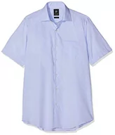 Koszule męskie - Pierre Cardin Męska koszula biznesowa z krótkim rękawem Easy Care Denim Academy koszula biznesowa, niebieski (niebieski 9001), 42 PL (Producent rozmiar:41) - miniaturka - grafika 1
