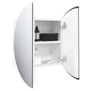 Lumarko Szafka łazienkowa z lustrem i LED, biała, 40x40x17,5 cm - Szafki łazienkowe - miniaturka - grafika 6