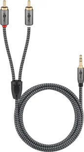 Kabel audio Jack - 2x RCA Goobay Plus TEXTIL 3m - Kable - miniaturka - grafika 2