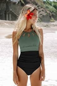 Jednoczęściowy kostium kąpielowy z tunelem w kształcie dziurki od klucza