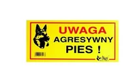 Pozostałe akcesoria dla psów - Dingo tabliczka ostrzegawcza "UWAGA GROŹNY PIES" - miniaturka - grafika 1