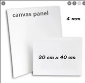 Podobrazia, bloki, papiery - Podobrazie bawełniane 30 cm x 40 cm, impregnowane białe, MDF 4 mm, Happy Color - miniaturka - grafika 1