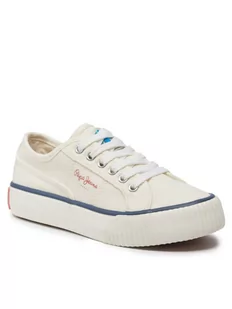 Pepe Jeans Tenisówki Ottis Platform Girl Biały - Półbuty damskie - miniaturka - grafika 1