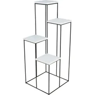 Kwietniki - Nowoczesny kwietnik z 4 półkami czarny + biały N0-Z27 - miniaturka - grafika 1