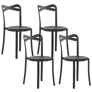Krzesła - Shumee Shumee Zestaw 4 krzeseł do jadalni czarny CAMOGLI 269377 - miniaturka - grafika 1
