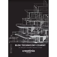 Szkolne artykuły papiernicze - Blok techniczny Top 2000 Creatinio A4 czarny 160g 10k (400176681) - miniaturka - grafika 1