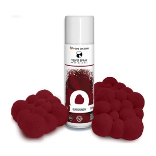 Food Colours Velvet Spray Burgundy 250ml - Dodatki do ciast w proszku - miniaturka - grafika 1