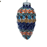Bombki - Ceramiczna bombka szyszka Ceramika Bolesławiec - miniaturka - grafika 1