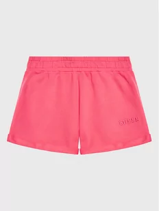Guess Szorty materiałowe J3GD02 KA6R3 Różowy Regular Fit - Spodenki męskie - miniaturka - grafika 1