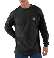 Koszulki męskie - Koszulka Carhartt Heavyweight Long Sleeve Pocket T-Shirt BLACK - miniaturka - grafika 1