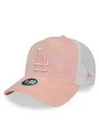 Czapki damskie - New Era Czapka z daszkiem Wmns Velour Trucker La Dodgers 60435011 Różowy - miniaturka - grafika 1