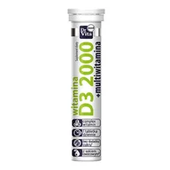 Suplementy naturalne - Witamina D3 2000 j.m z sokiem suplement diety 20 tabletek musujących - miniaturka - grafika 1