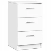Szafki nocne - Costway Szafka nocna komoda z 3 szufladami HW61149WH - miniaturka - grafika 1