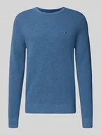 Swetry męskie - Sweter z dzianiny o kroju regular fit z czystej bawełny - miniaturka - grafika 1