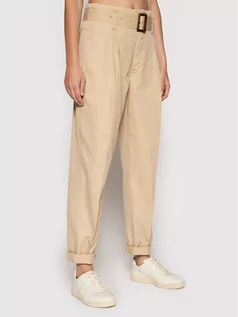 Spodnie damskie - Ralph Lauren Polo Spodnie materiałowe 211752936006 Beżowy Regular Fit - grafika 1