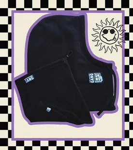 Czarny Polarowy Zestaw Docieplaczy - Apaszki i szaliki męskie - miniaturka - grafika 1