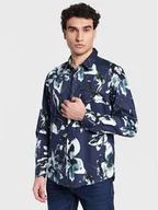 Koszule męskie - Guess Koszula M3GH24 W7N50 Granatowy Slim Fit - miniaturka - grafika 1