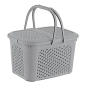 Pudła i pojemniki do przechowywania - Koszyk piknikowy inka "rattan-style" nordic grey - miniaturka - grafika 1