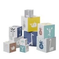 Zabawki interaktywne dla dzieci - FRESK Fresk Piramida edukacyjna Alfabet i Cyfry Tropical Indigo F8130 - miniaturka - grafika 1