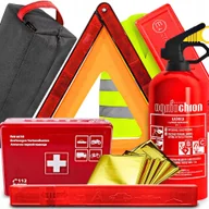 Akcesoria motoryzacyjne - Gaśnica 1kg Apteczka Kamizelka Trójkąt Ostrzegawczy Torba Do Bagażnika - miniaturka - grafika 1