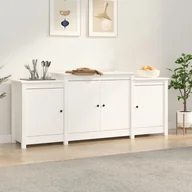 Komody - Lumarko Komoda, biała, 164x37x68 cm, drewno sosnowe - miniaturka - grafika 1