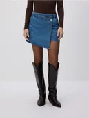 Spodenki damskie - Reserved - Jeansowe spódnico-szorty - niebieski - miniaturka - grafika 1