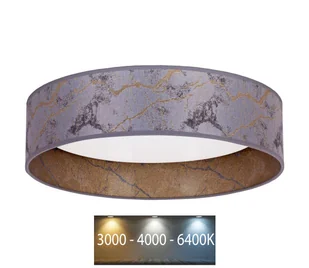Brilagi - LED Plafon VELVET LED/24W/230V 3000/4000/6400K szary/złoty - Lampy sufitowe - miniaturka - grafika 1