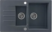 Zlewozmywaki - Zlewozmywak granitowy Kernau KGS A 6079 1,5B1D Graphite - miniaturka - grafika 1