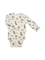 Body dla niemowląt - Chłopięce body dł.rękaw las kremowe Nicol - miniaturka - grafika 1