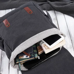 PLECAK MĘSKI NA LAPTOPA A4 ZE SKÓRY WEGAŃSKIEJ PAOLO PERUZZI E-03-MC - Torby na laptopy - miniaturka - grafika 7