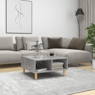 Stolik kawowy betonowy szary 60x60x30 cm materiał drewnopochodny - Ławy i stoliki kawowe - miniaturka - grafika 1