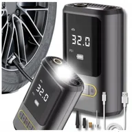 Akcesoria motoryzacyjne - KOMPRESOR SAMOCHODOWY SPRĘŻARKA POMPKA ROWEROWA KÓŁ POWERBANK LATARKA LED - miniaturka - grafika 1