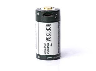Keeppower RCR123A 3V - 1000mAh z micro USB - Baterie i akcesoria - miniaturka - grafika 1