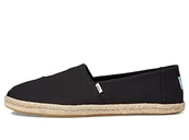 Moda i Uroda OUTLET - TOMS Damskie mokasyny z liny alpargata, płaskie, w całości czarne, 40 EU, Całkowita czerń, 41 EU - miniaturka - grafika 1