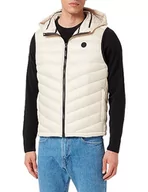 Kurtki męskie - JACK & JONES Jjehero Bodywarmer Hood Quilted Jacket męska kurtka, Moonbeam, XXL - miniaturka - grafika 1