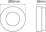 Lampy sufitowe - LED Line IP44 lampa sufitowa wpuszczana ramka wodoodporna reflektor wpuszczany okrągły biały matowy aluminium z gniazdem GU10 żarówka 5W neutralny biały - miniaturka - grafika 1