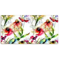 Podkładki na biurko - Duża podkładka na biurko Kolorowane kwiaty 120x60cm, Dywanomat - miniaturka - grafika 1