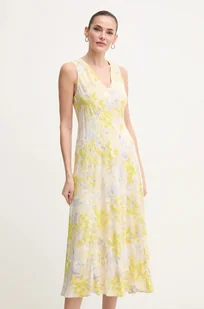 Calvin Klein sukienka kolor żółty midi rozkloszowana LV044B059G - Sukienki - miniaturka - grafika 1