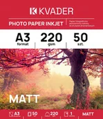 Papier do drukarek - A3 PAPIER MATOWY 220g JEDNOSTRONNY DO ZDJĘĆ FOTO DRUKAR ATRAMENTOWY 50 szt - miniaturka - grafika 1