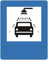 Wyposażenie miejsc publicznych - Znak drogowy informacyjny D-26B Myjnia - miniaturka - grafika 1
