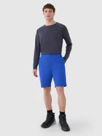 Spodenki męskie - 4F Spodenki trekkingowe 4Way Stretch męskie 4FWSS25TFSHM0877-36S Niebieski Roz. L - miniaturka - grafika 1