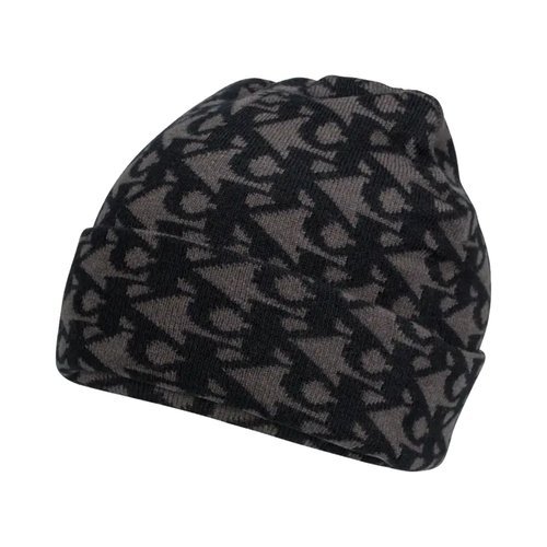 Czapka zimowa Calvin Klein Monogram CK Beanie - LZ04D8077G-UB1