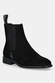 Botki damskie - Gant sztyblety zamszowe Fayy damskie kolor czarny na płaskim obcasie 31553127 - miniaturka - grafika 1