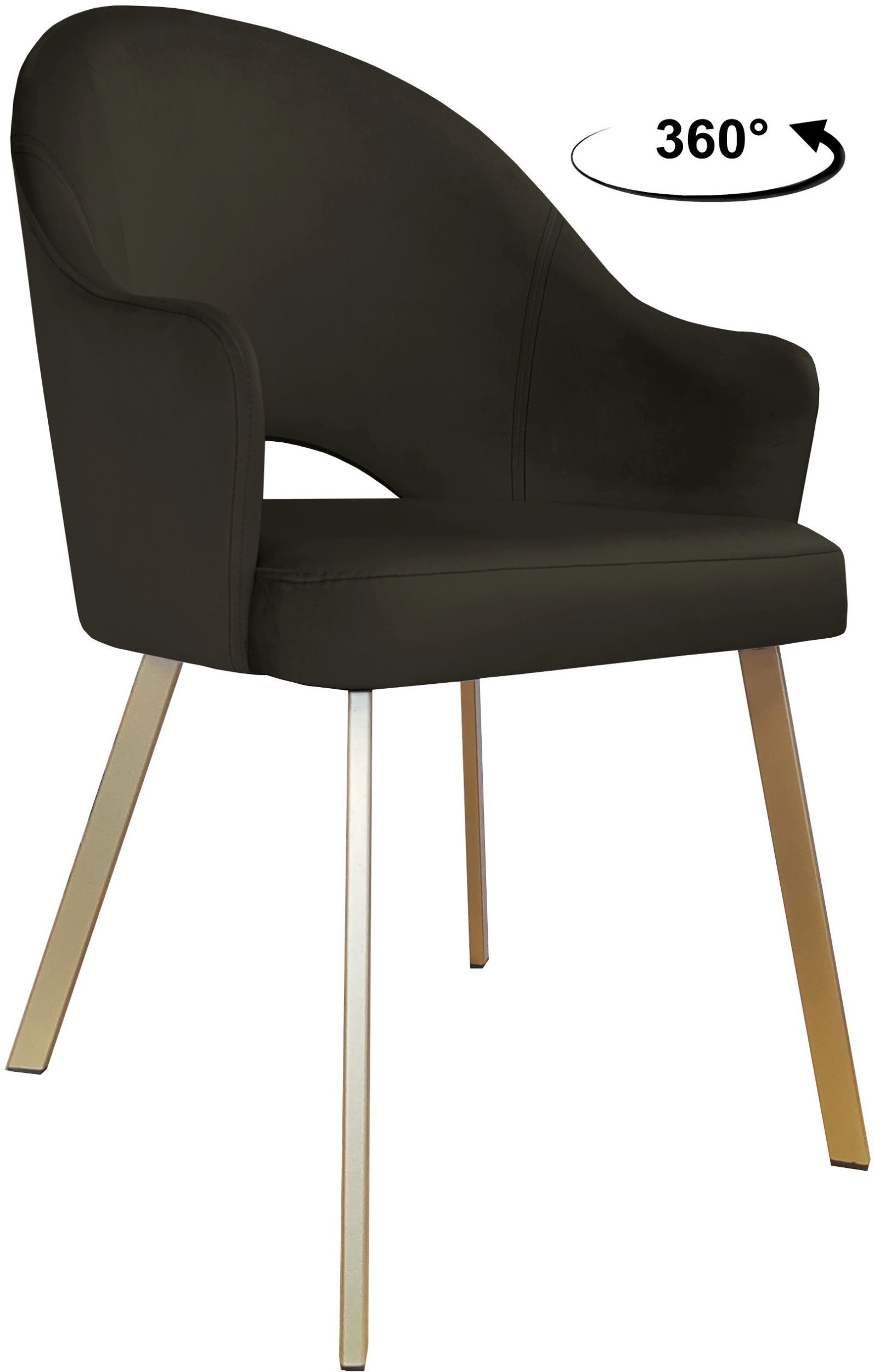 Krzesło obrotowe Velvet podstawa Profil złota MG05