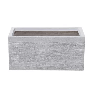 Blumfeldt Beliani biała prostokątna 50 x 23 x 24 cm MYRA - Donice - miniaturka - grafika 1