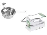 Siekacze tarki i szatkownice - ERNESTO® Przecierak / Krajalnica do frytek, z różnymi wkładkami - miniaturka - grafika 1